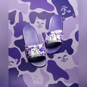 RIPNDIP LORD NERMAL SLIDES Purple Camo | Cat | Casual | Slip On | Lightweight